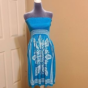 Teal Swimsuit CoverUp Dress